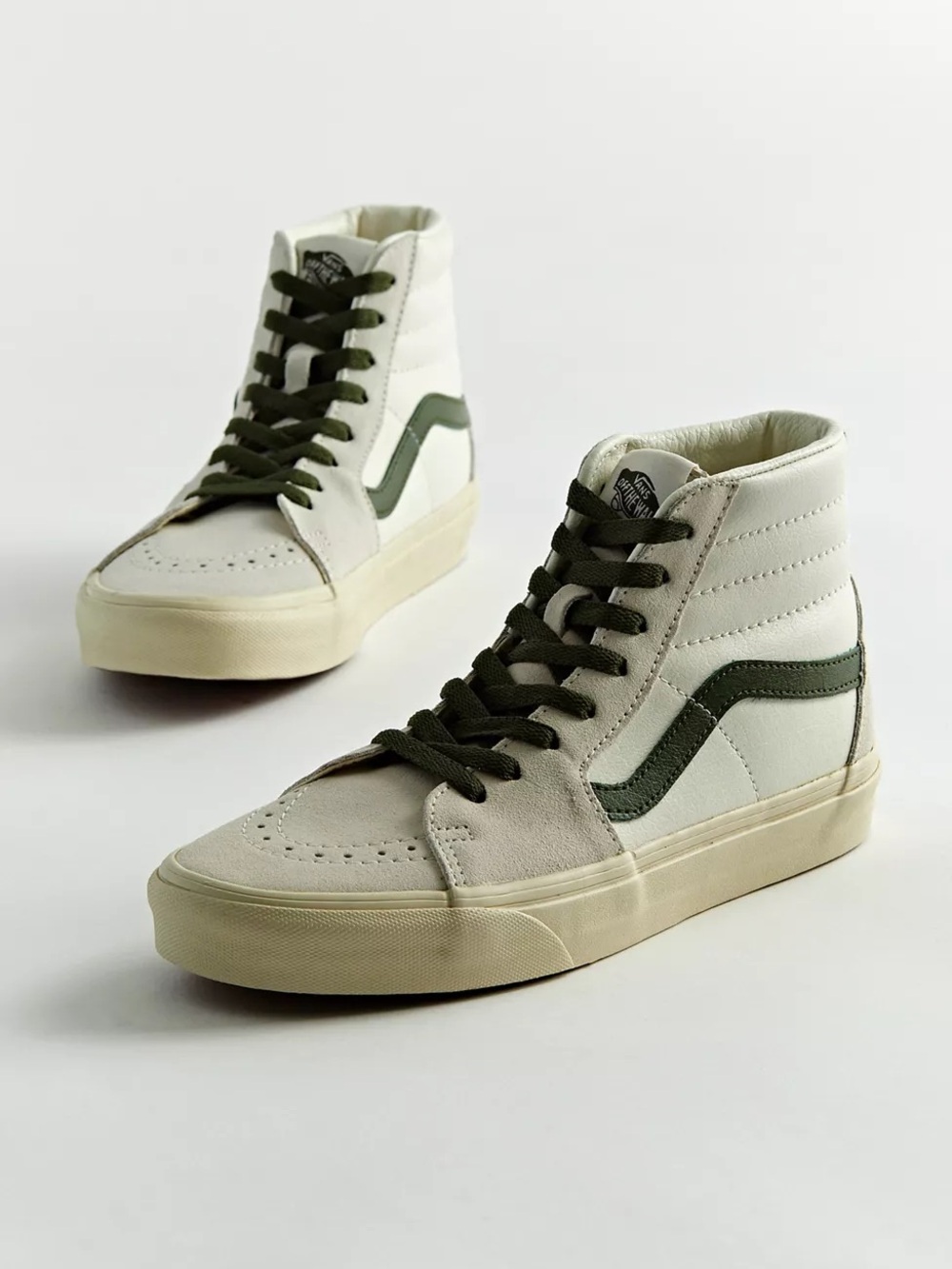 Vans Sk8-Hi Vintage Pop High Top Sneaker in Off-White Green Unisex M9/W10.5